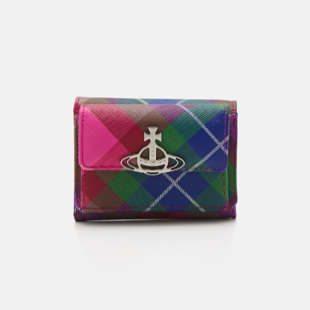 Vivienne Westwood Small Flap Purse Candy Tartan