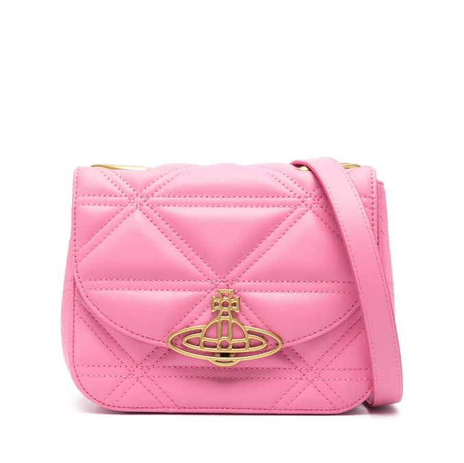 Vivienne Westwood Linda Crossbody Bag Quilted Pink