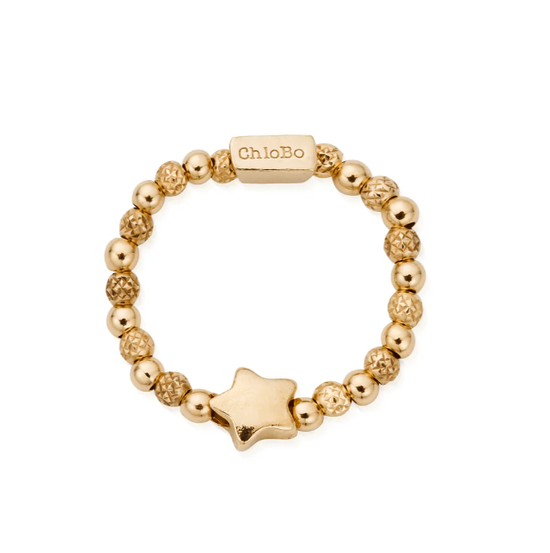 ChloBo Gold Inset Star Ring