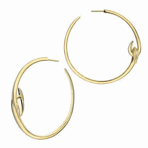 Shaun Leane Hook Large Hoop Earrings - Yellow Gold Vermeil