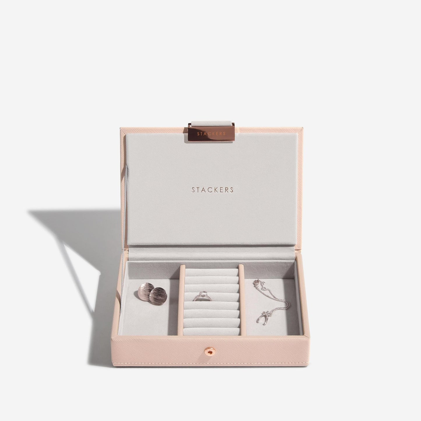Jewelry set in a 'Stackers' box on a white background perfect gifrt for her 