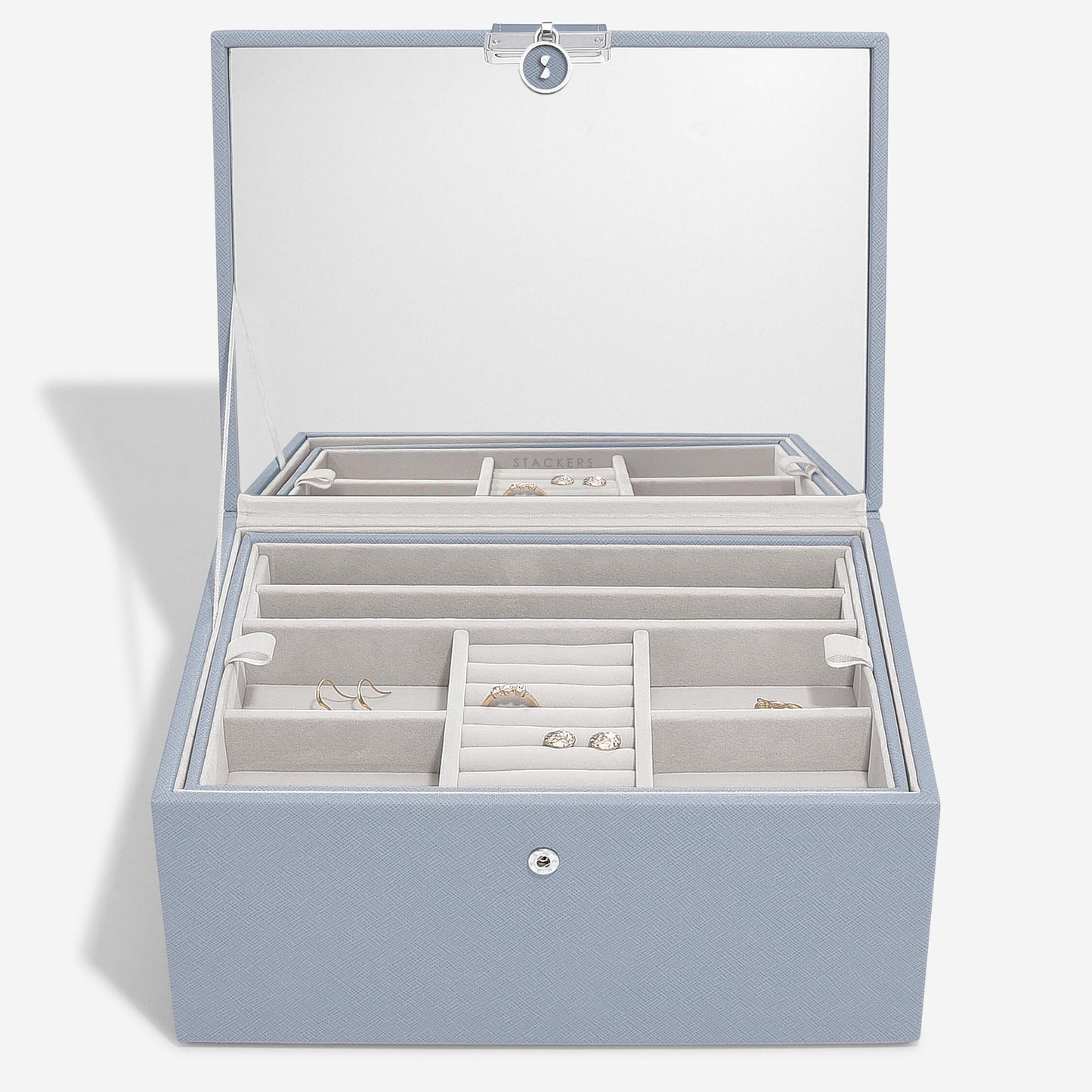 Stackers Luxury Classic Jewellery Box - Dusky Blue