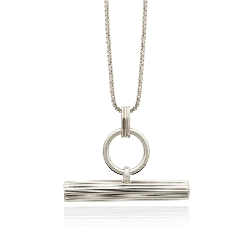 Rachel Jackson Silver T-Bar Necklace