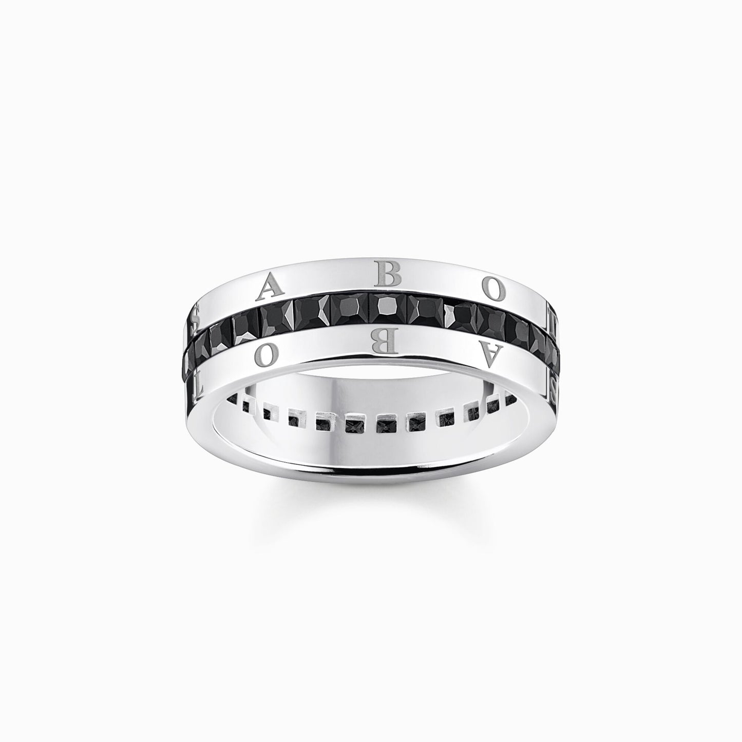 Thomas Sabo Silver with Black Stones Ring