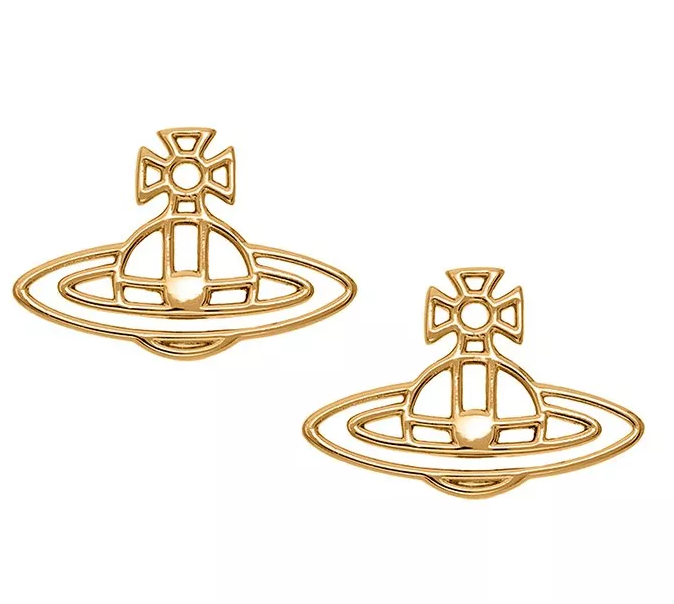 Vivienne westwood thin sale lines flat orb earrings