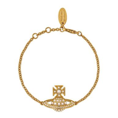 Vivienne Westwood Luzia Bas Relief Yellow Gold Tone Bracelet