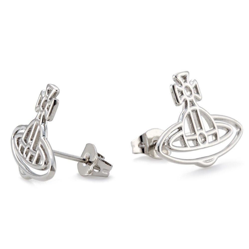 Vivienne Westwood Silver Tone Thin Lines Earrings