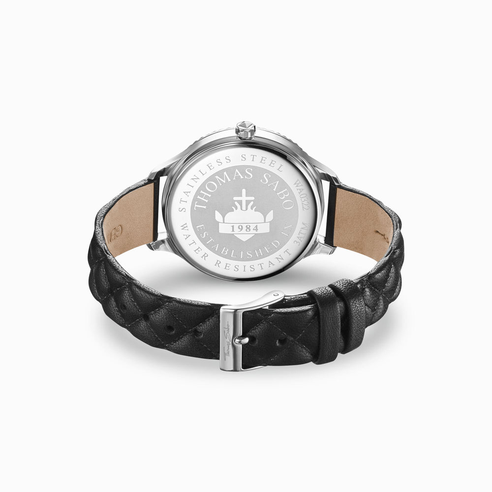 
                      
                        THOMAS SABO Rebel At Heart Leather Black Pyramid Watch
                      
                    