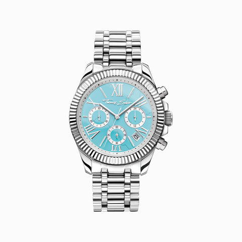 Thomas Sabo Divine Chrono with Dial in Turquoise Silver-coloured Watch