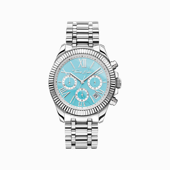 Thomas Sabo Divine Chrono with Dial in Turquoise Silver-coloured Watch