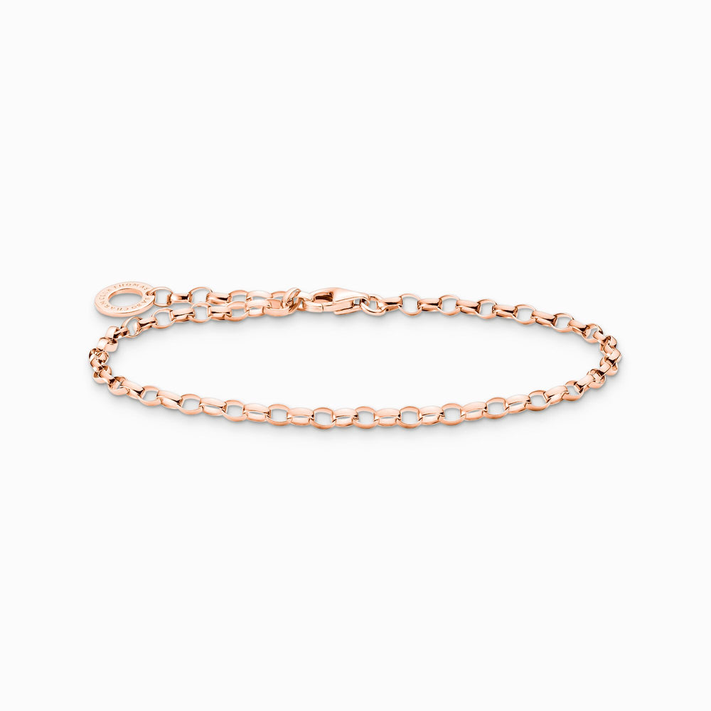 THOMAS SABO 18k Rose Gold Plating 925 Sterling Silver Charm Bracelet