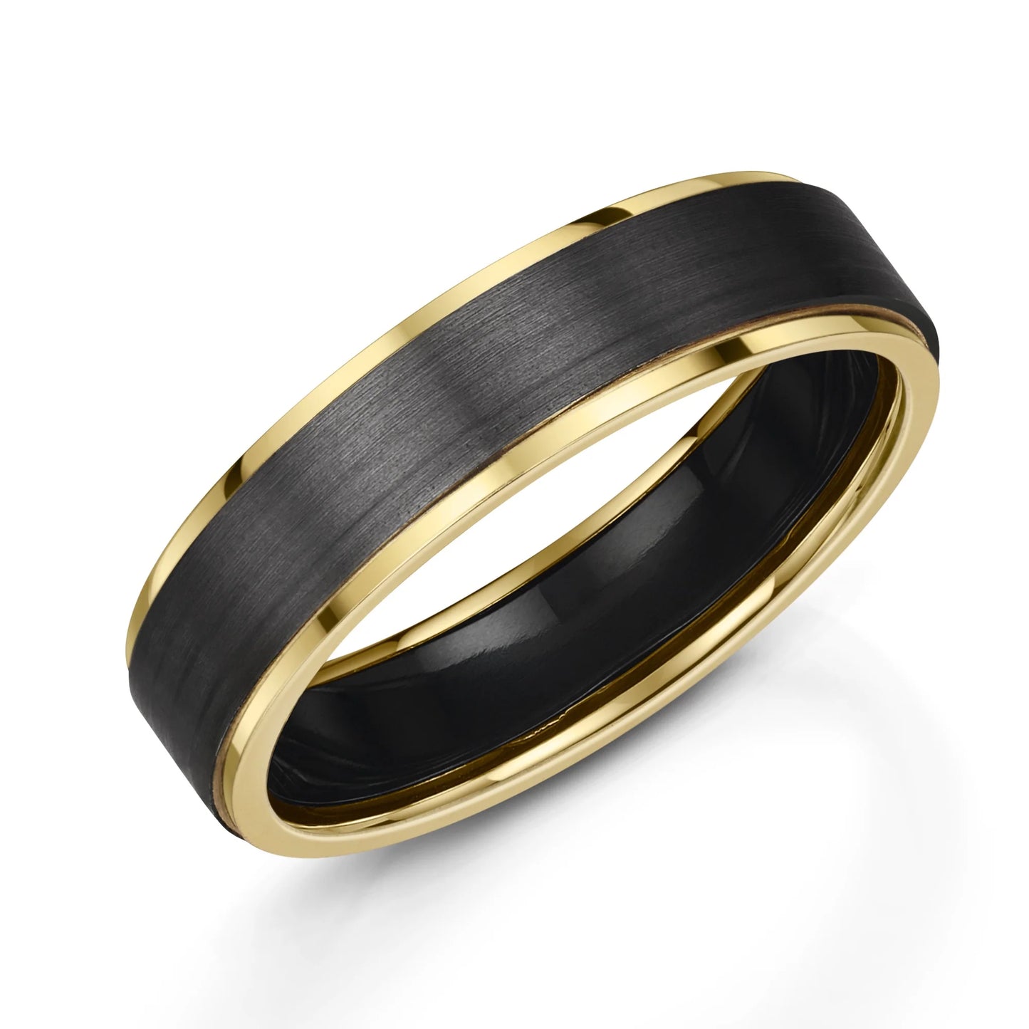 Zedd Zirconium & 9ct Yellow Gold Wedding Ring
