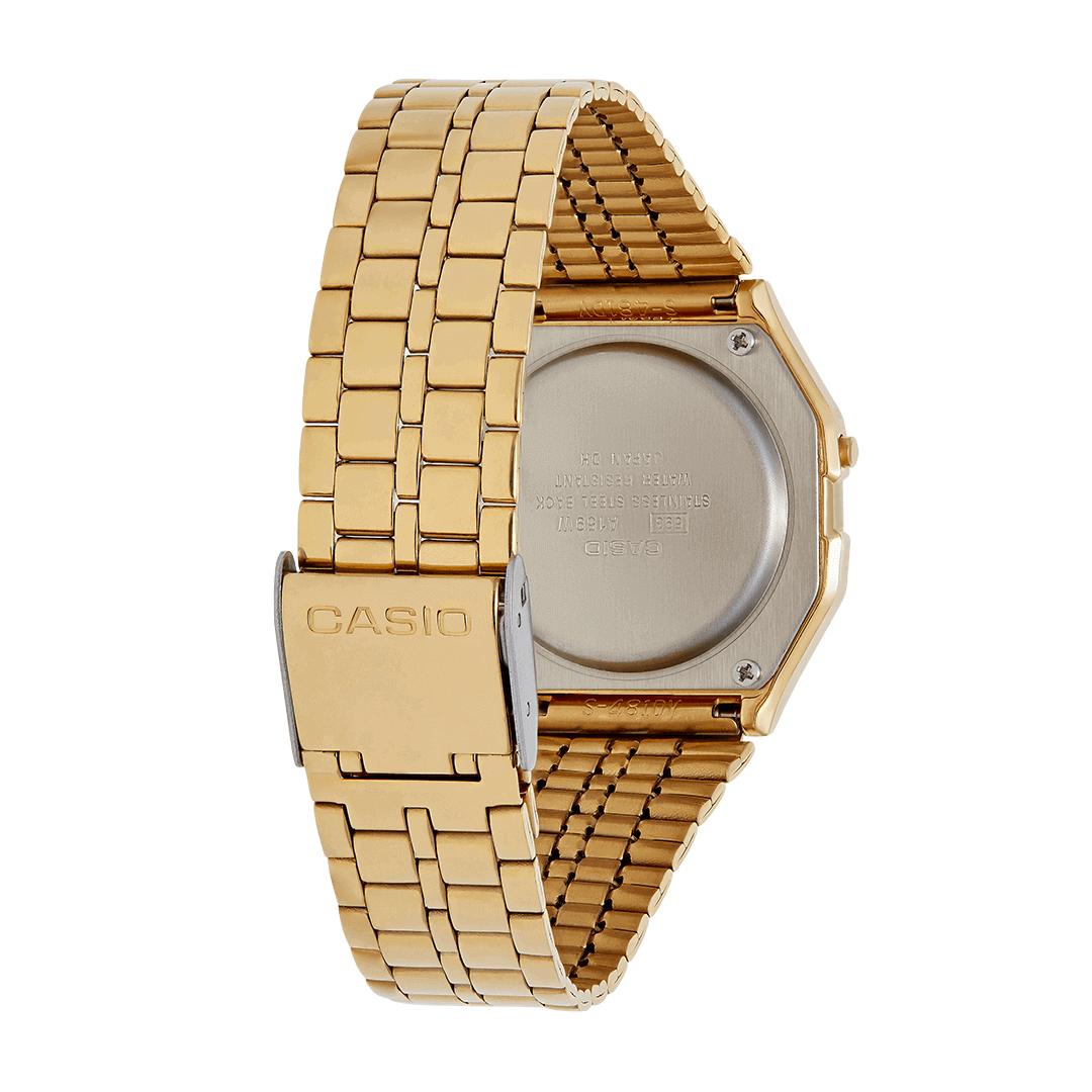 Load image into Gallery viewer, Casio Vintage Gold Stainless Steel Digital Watch A158WETG-9AEF
