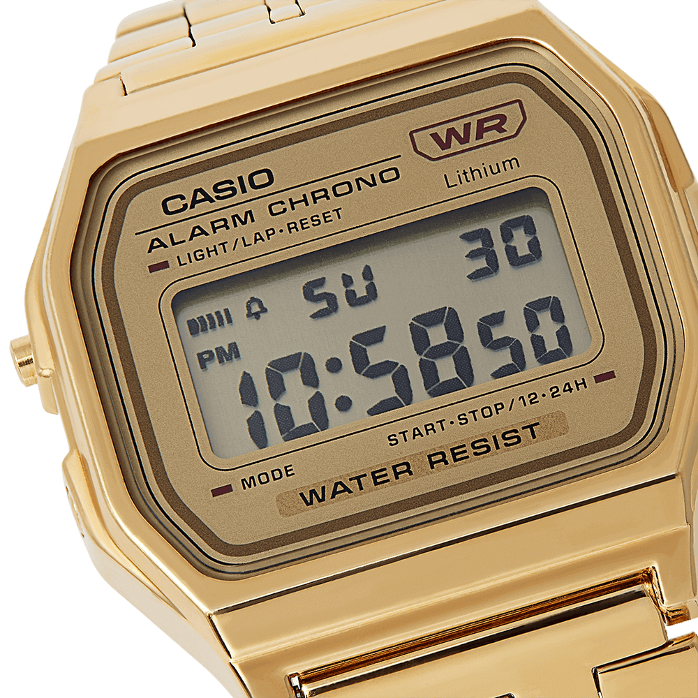 
                      
                        Casio Vintage Gold Stainless Steel Digital Watch A158WETG-9AEF
                      
                    