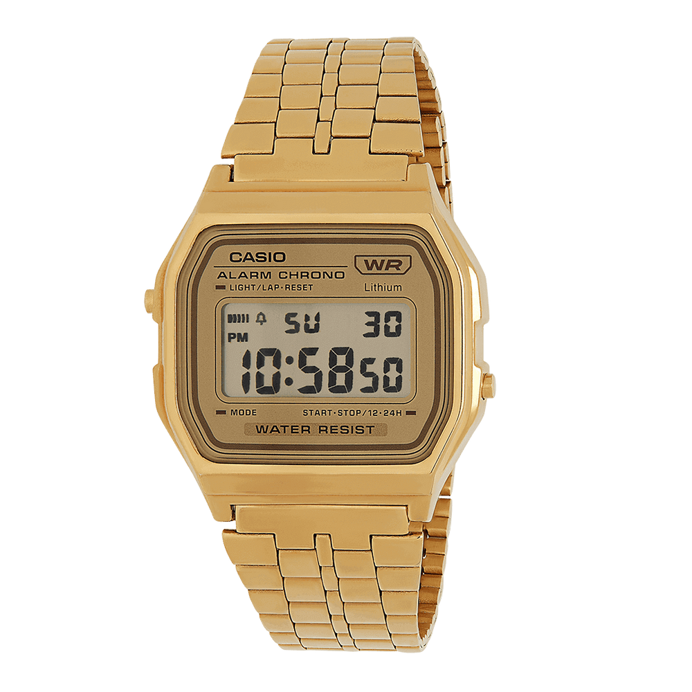 Casio Vintage Gold Stainless Steel Digital Watch A158WETG-9AEF