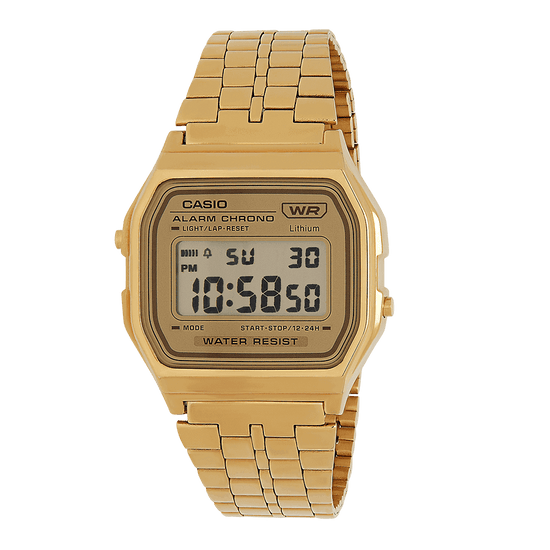 Casio Vintage Gold Stainless Steel Digital Watch A158WETG 9AEF