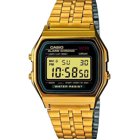 Casio Vintage Retro Collection Gold Stainless Steel Digital Watch A159WGEA-1EF