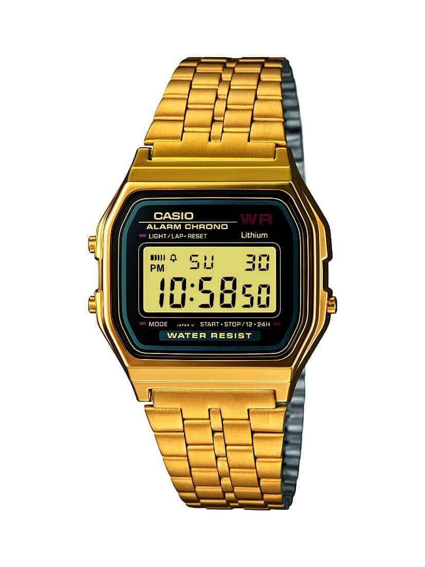 Casio Vintage Retro Collection Gold Stainless Steel Digital Watch A159WGEA-1EF