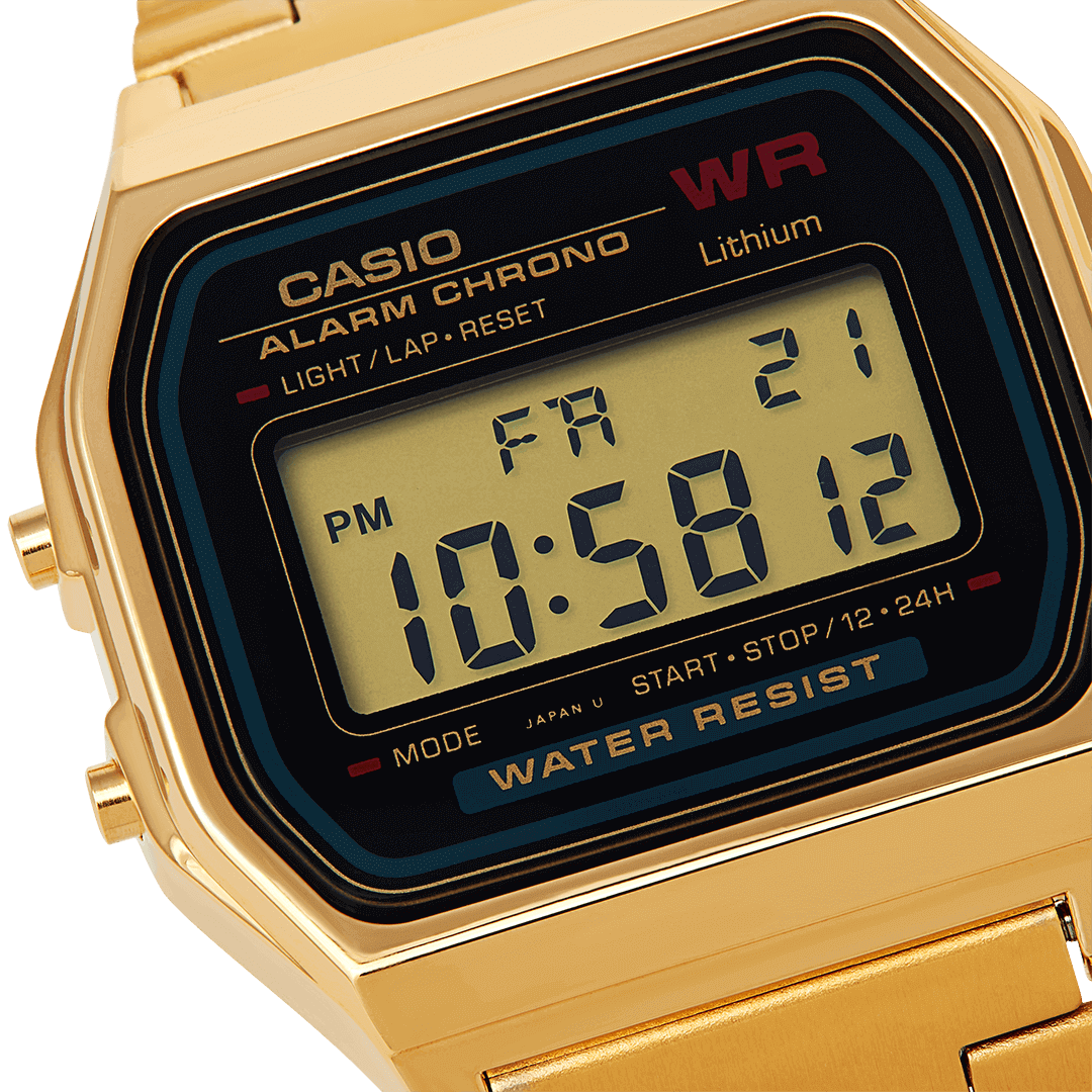 Casio Vintage Retro Collection Gold Stainless Steel Digital Watch A159WGEA-1EF
