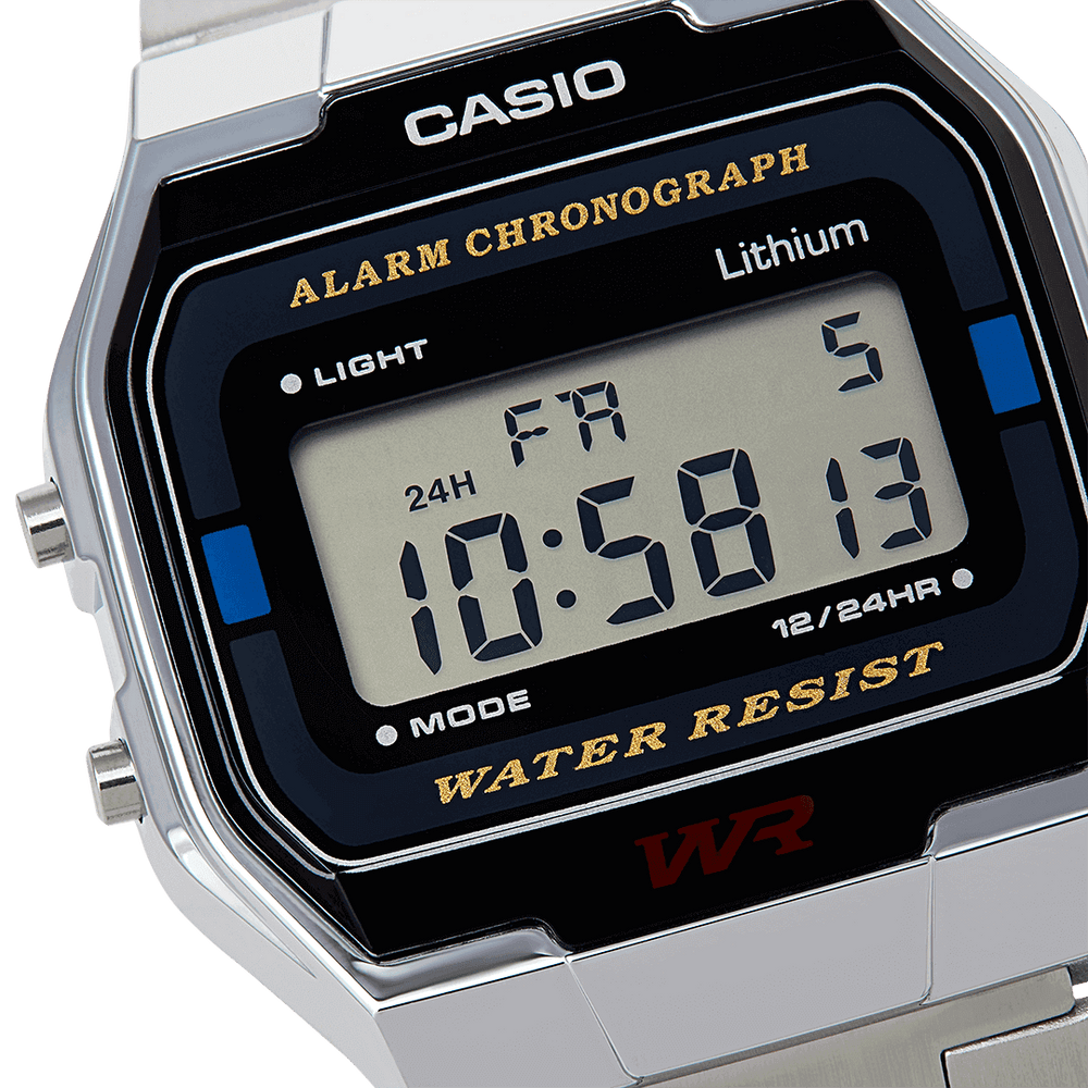 
                      
                        Casio Vintage Retro Silver Stainless Steel Digital Watch A163WA-1QES
                      
                    