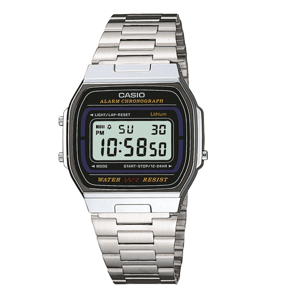 
                      
                        Casio Vintage Classic Silver Stainless Steel Digital Watch A164WA-1VES
                      
                    