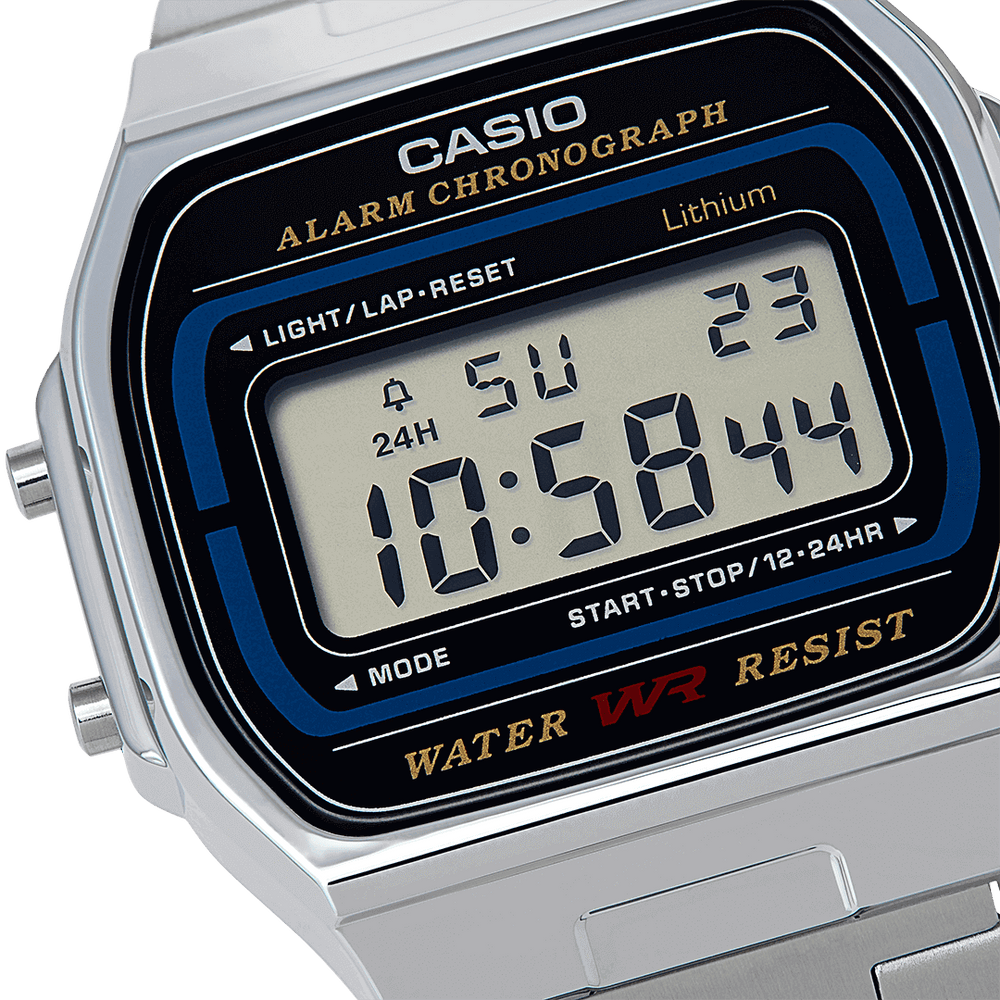 
                      
                        Casio Vintage Classic Silver Stainless Steel Digital Watch A164WA-1VES
                      
                    