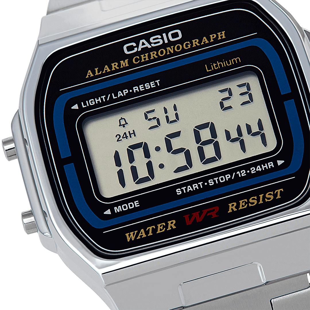 Load image into Gallery viewer, Casio Vintage Classic Silver Stainless Steel Digital Watch A164WA-1VES
