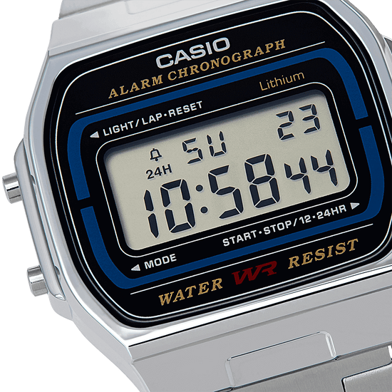 Load image into Gallery viewer, Casio Vintage Classic Silver Stainless Steel Digital Watch A164WA-1VES
