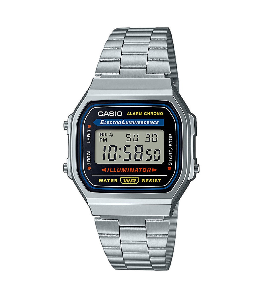 Load image into Gallery viewer, Casio Vintage Retro Silver Stainless Steel Digital Watch A168WA-1YES
