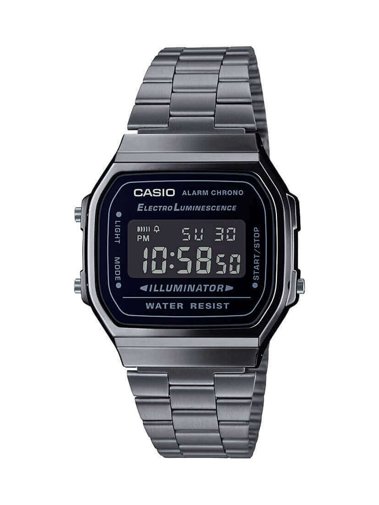 Casio Vintage Retro Silver Stainless Steel Watch A168WEGG-1BEF