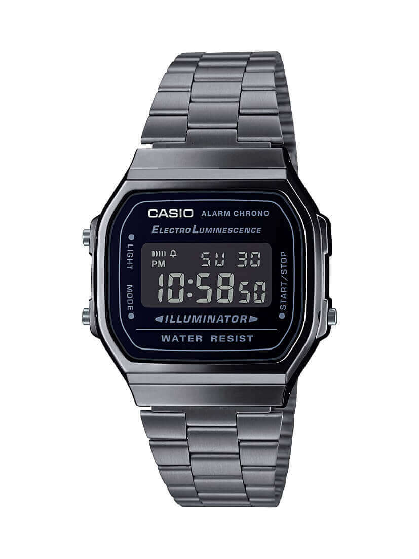 Casio Vintage Retro Silver Stainless Steel Watch A168WEGG-1BEF
