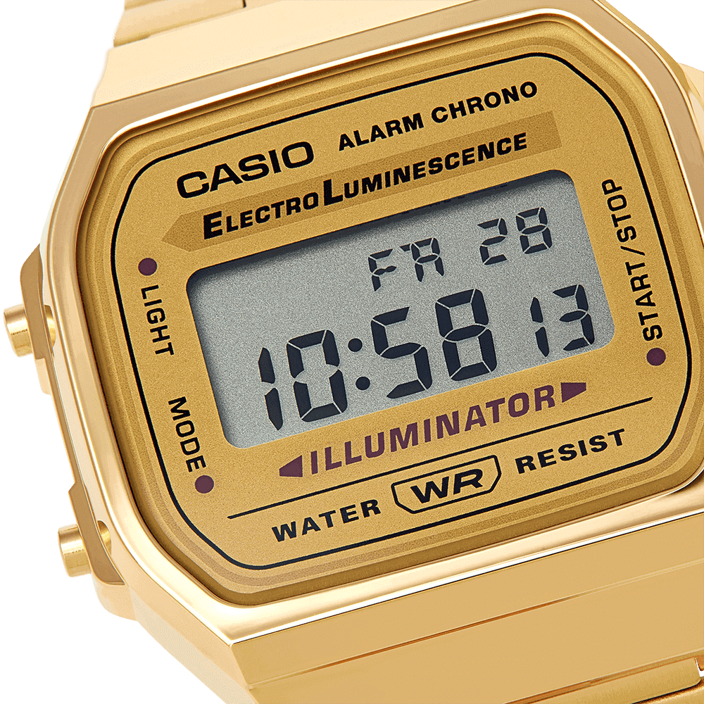 
                      
                        Casio Vintage Gold Stainless Steel Digital Watch A168WG-9EF
                      
                    