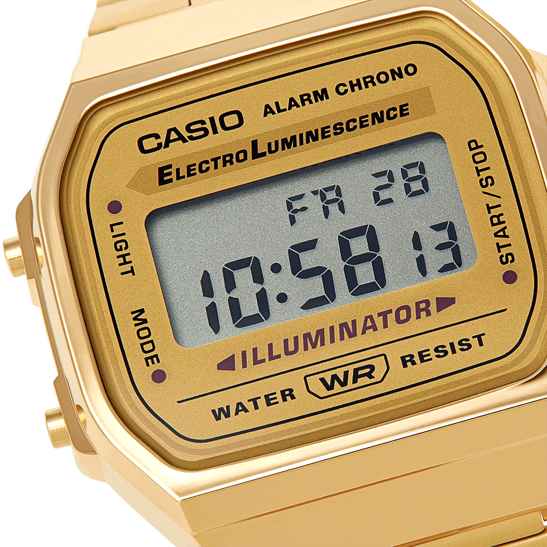 Load image into Gallery viewer, Casio Vintage Gold Stainless Steel Digital Watch A168WG-9EF
