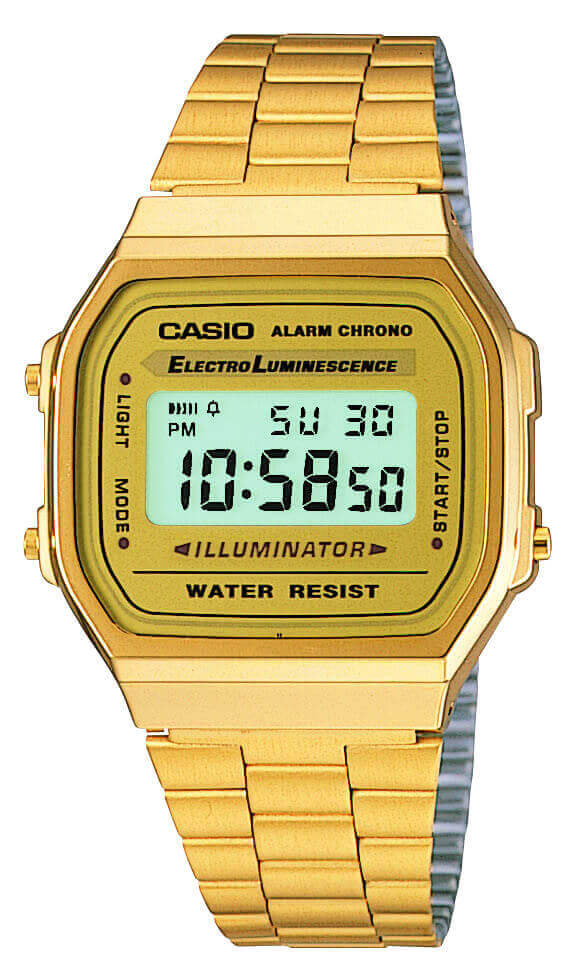 
                      
                        Casio Vintage Gold Stainless Steel Digital Watch A168WG-9EF
                      
                    