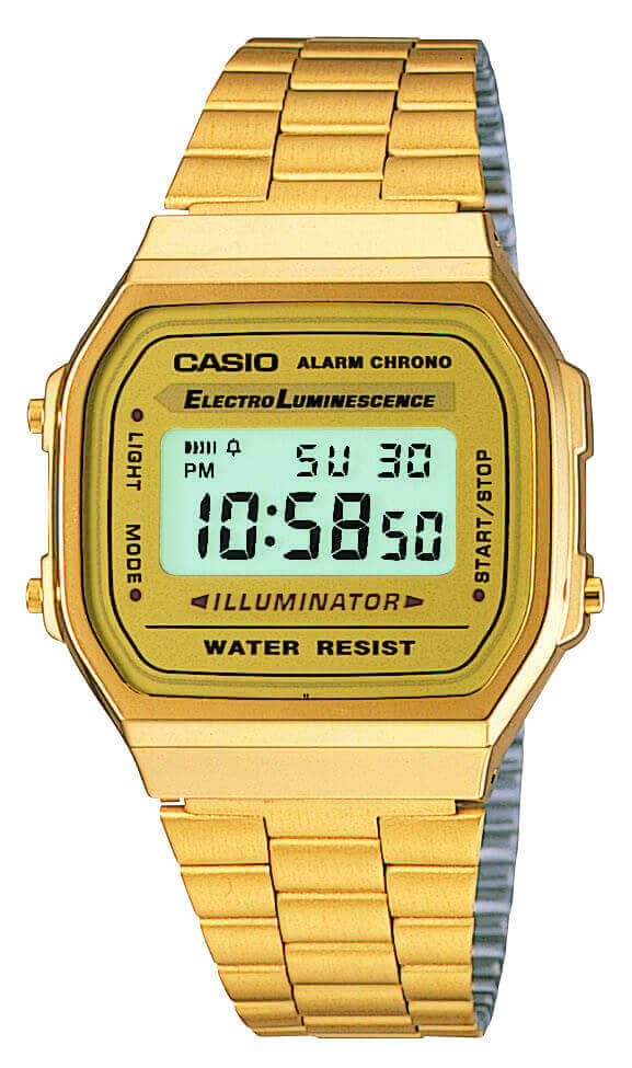 Load image into Gallery viewer, Casio Vintage Gold Stainless Steel Digital Watch A168WG-9EF
