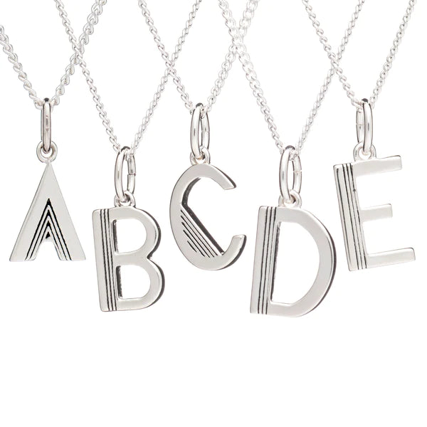 Rachel Jackson Sterling Silver Silver Initial Necklace: Letter A