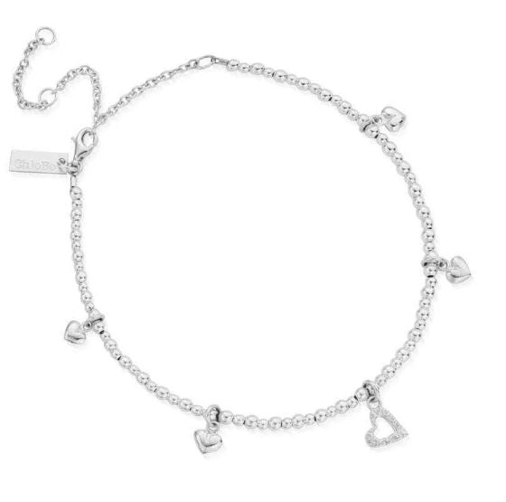 ChloBo Mini Cute Multi Heart Anklet