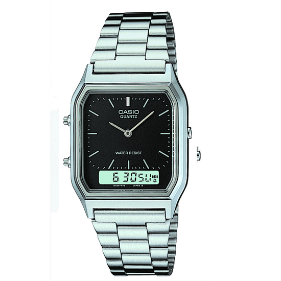 Casio Vintage Silver Stainless Steel Watch AQ-230A-1DMQYES