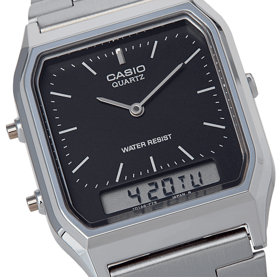 Casio Vintage Silver Stainless Steel Watch AQ-230A-1DMQYES