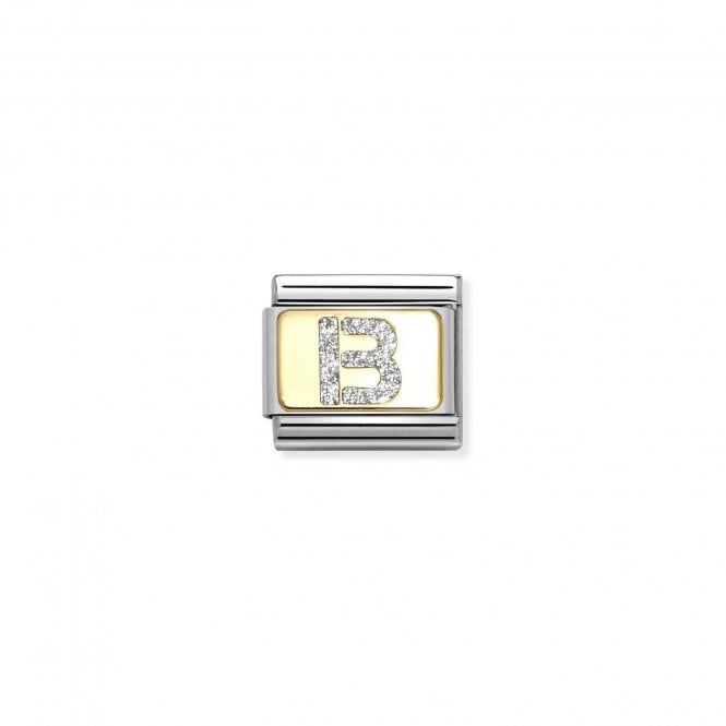 Nomination Classic Link Glitter Letter B
