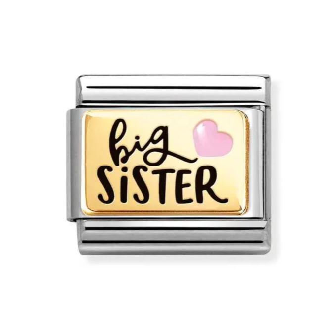 Nomination Classic Gold Big Sister Charm