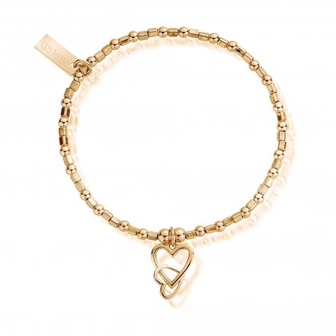 ChloBo Gold Interlocking Love Heart Bracelet