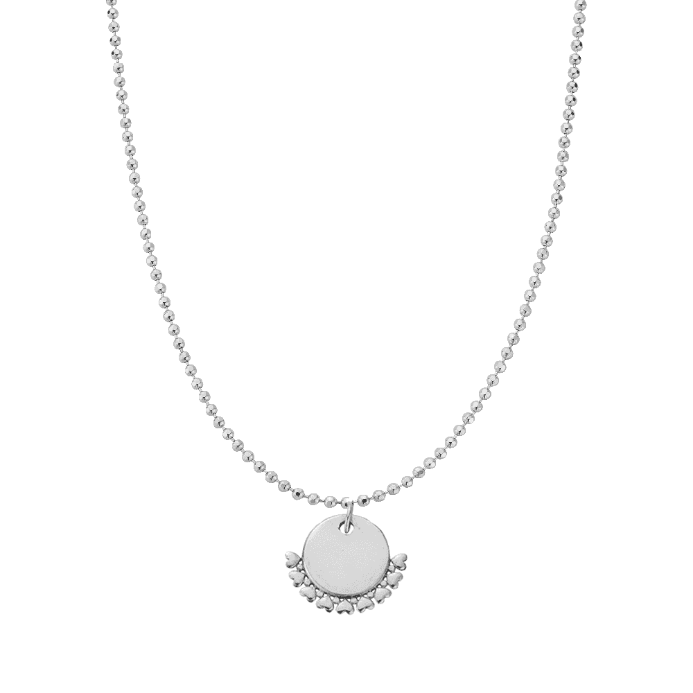 ChloBo Personalised Diamand Cut Adjuster Heart Necklace