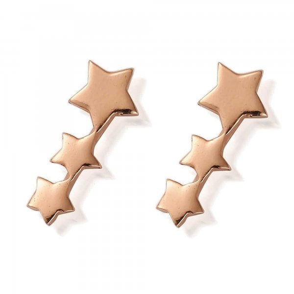 ChloBo Rose Gold Plated Shooting Stars Earrings