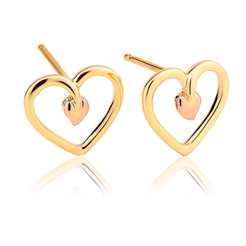 Load image into Gallery viewer, Clogau Tree of life Heart Stud Earings
