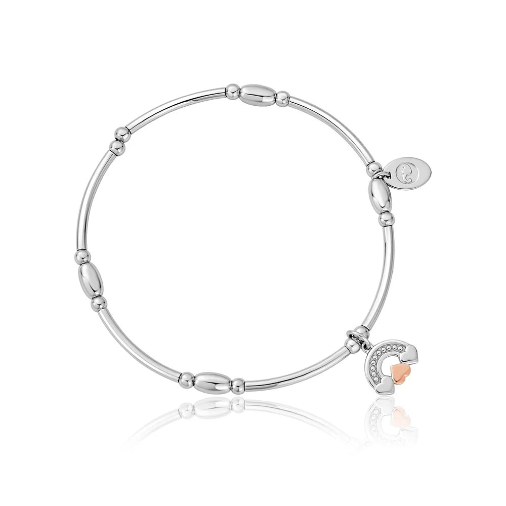 Clogau Silver And 9ct Rose Gold Enfys Bach Affinity Bead Bracelet