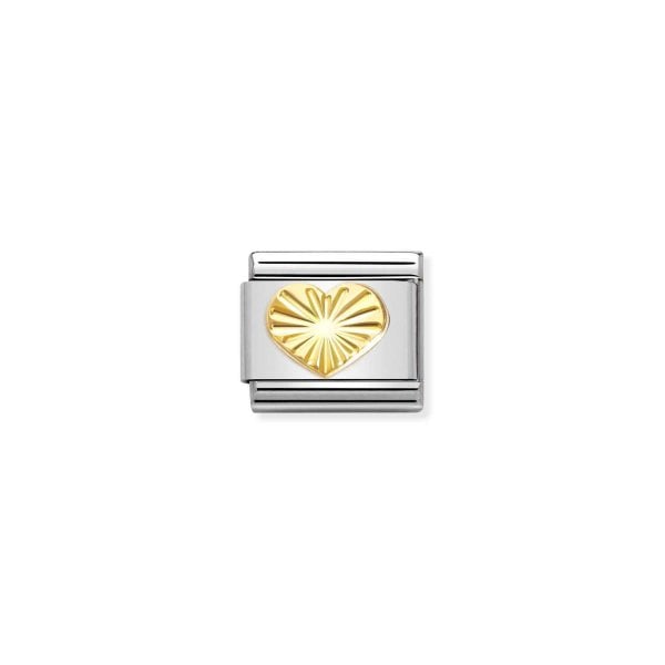 Nomination Classic Link Heart with Etched Detail