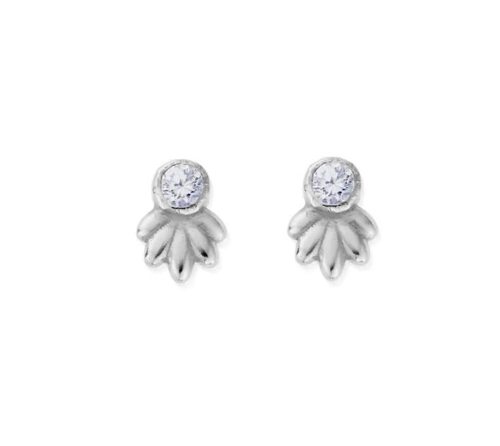 ChloBo Glistening Flower Bud Stud Earrings