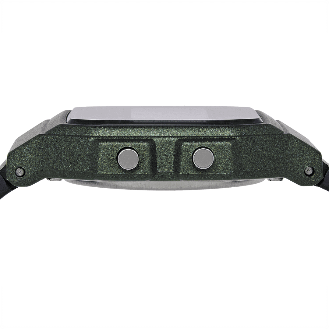 Load image into Gallery viewer, Casio Vintage Retro Green Bezel Resin Digital Watch F-91WM-3AEF

