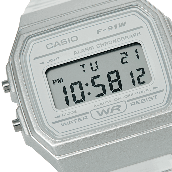 Load image into Gallery viewer, Casio Vintage Classic Clear Skeleton Resin Digital Watch F-91WS-7EF
